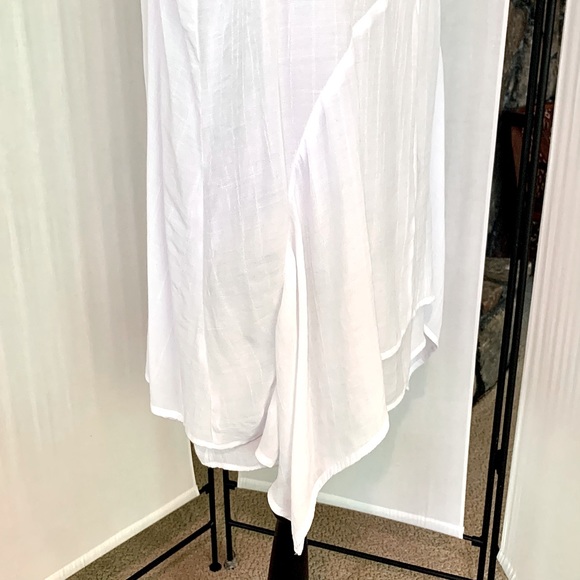 Fever White Sleeveless Cover Up Dress Size Large NWOT - Picture 7 of 13